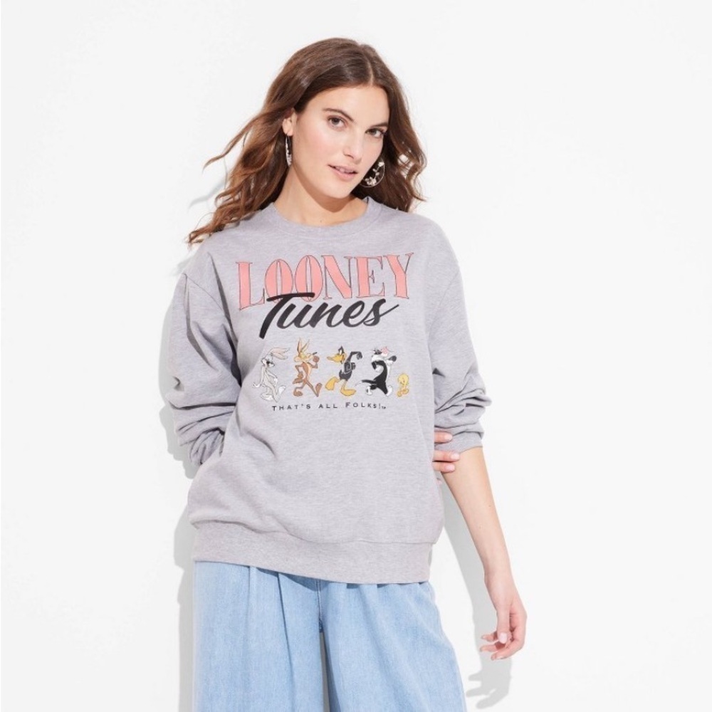 Women's Looney Tunes Throwback Graphic
Sweatshirt - Gray XXL